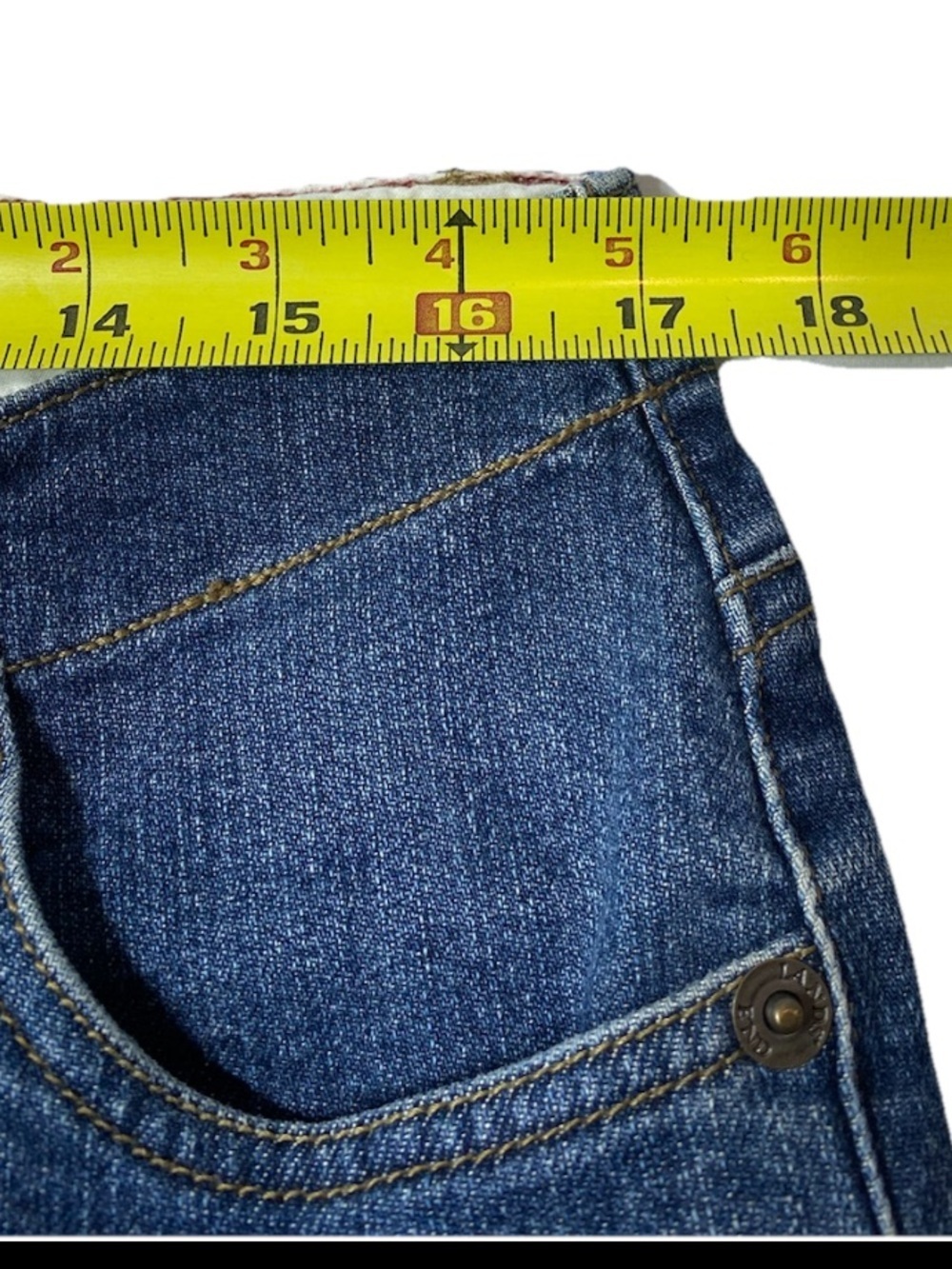 Lands End Women’s Original Fit Classic Waist Boot Leg Jeans Blue Size 16 - Picture 6 of 11
